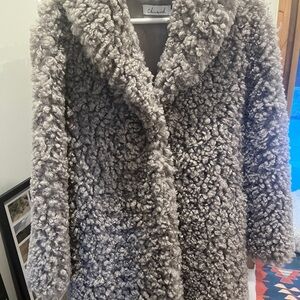 Chicwish Cozy Gray Teddy Coat